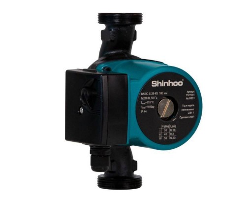 Насос циркуляционный Shinhoo BASIC S 32-8S с гайками