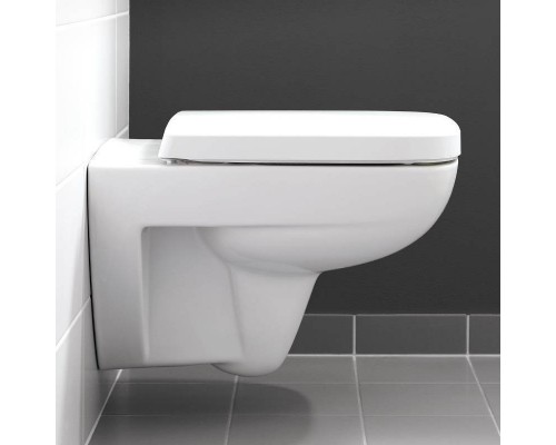 Сиденье для унитаза Geberit Renova Plan, SoftClose, быстросъемное, петли хром