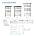 Водяной полотенцесушитель Energy Prestige Modus 800x500 черный матовый (RAL 9005)