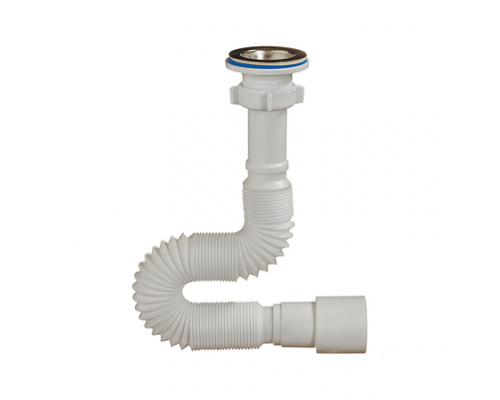 Сифон умыв гофр 1 1/4"x40/50 L=320-650мм нерж/сетка Орио А-3016