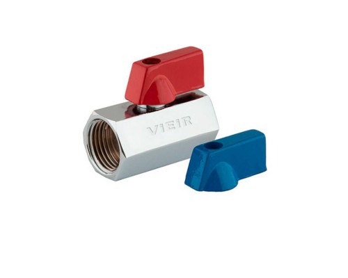 Кран VIEIR мини 1/2" ВВ красные/синие ручки (200/10) VRFF3