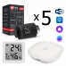 Комплект управления Royal Thermo для 5 радиаторов по Wi-Fi Smart Heat HH-01/THS30ZB, черный