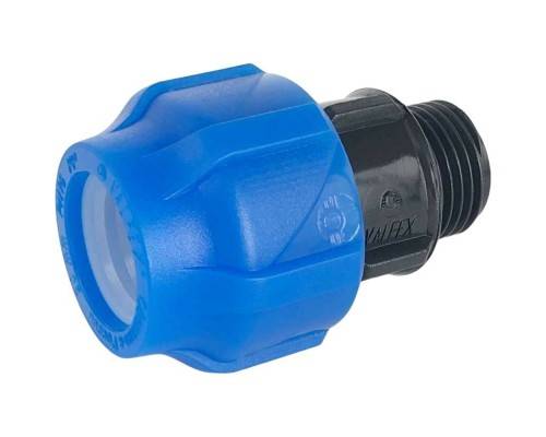 Муфта компрессионная соединительная c наружной резьбой 20х1/2 " (Valfex) (300/50)