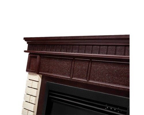 Каминокомплект: Очаг Electrolux EFP/P-3020LS N, портал Bricks 30 камень бежевый, шпон темный дуб Каминокомплект: Очаг Electrolux EFP/P-3020LS N, портал Bricks 30 камень бежевый, шпон темный дуб