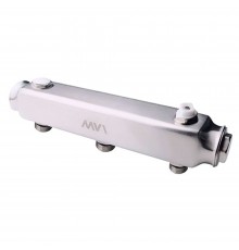 Коллектор MVI ML.403.06 из нержавеющей стали, м/ц расстояние 100мм,1"x1/2" 3 вых.