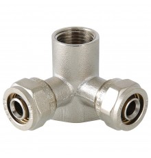 Тройник обжимной с креплением ВР 16*1/2" внутренняя резьба (Valtec) VTm.334