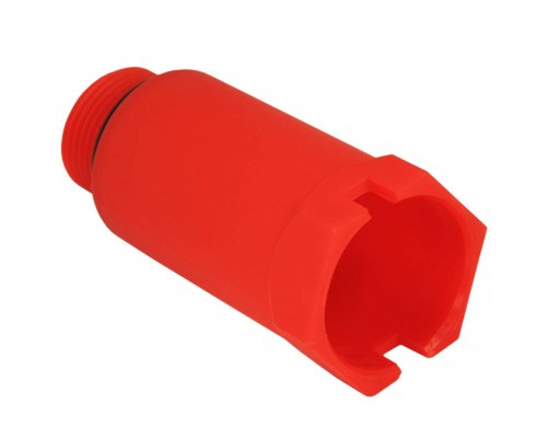 Заглушка-пробка Рустеплопол 1/2 длинная, красная (100)