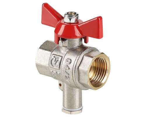 Кран шаровый для подключения датчика температуры "рычаг" ВВ ВР 1/2" (Valtec VT.247) уп 16 шт