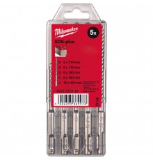 Бур Milwaukee SDS+ M2 (5/6 х110 и 6/8/10 x160) упак_5