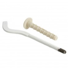 Кронштейн для радиатора с дюбелем белый (7*180мм) для секционных радиаторов