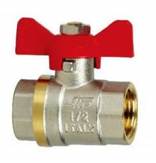 Кран шаровый "бабочка" ВВ внутренняя резьба 1" (JIF.354) уп 10 шт