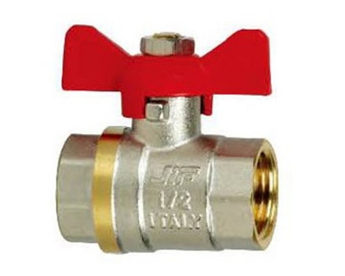 Кран шаровый "бабочка" ВВ внутренняя резьба 3/4" (JIF.354) уп 10 шт