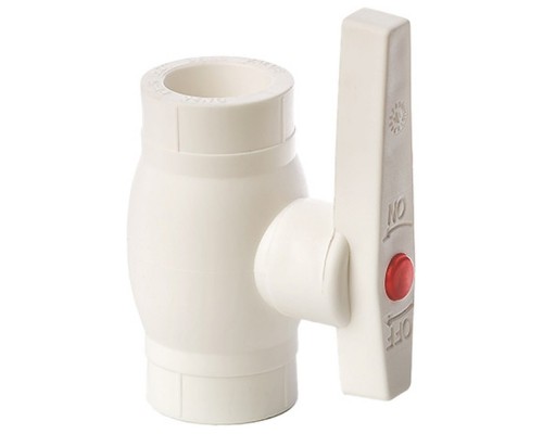 Шаровый кран полипропиленовый PPRC 63, белый