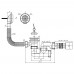 Сифон для ванны "АНИ" с переливом 1 1/2-40, нержавеющий выпуск (Е255) (Россия)