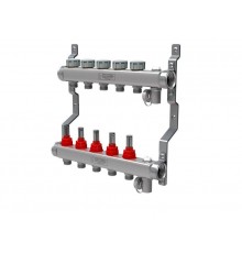 Коллектор в сборе с расходомерами 1" ВР-3/4" НР, 11 выходов