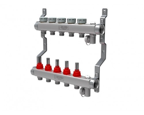 Коллектор в сборе с расходомерами 1" ВР-3/4" НР, 11 выходов