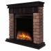 Портал Firelight Bricks Wood Classic камень темный, шпон венге