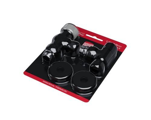 Набор термостатический осевой Royal Thermo Design Pro 15мм М30х1,5 (Черный) Набор термостатический осевой Royal Thermo Design Pro 15мм М30х1,5 (Черный)