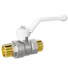 Кран шаровой латунный LD Pride 47.15.Н-Н.Р (White) Ду 15 Ру 40 нр-нр, рычаг