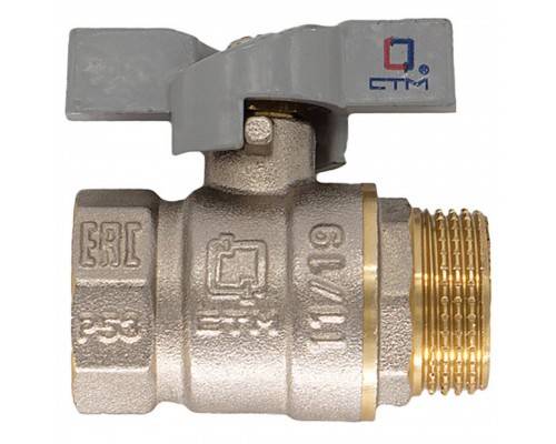 Кран шар. для воды 1/2" г/ш бабочка CTM СТАНДАРТ CWFMB012 Кран шар. для воды 1/2" г/ш бабочка CTM СТАНДАРТ CWFMB012
