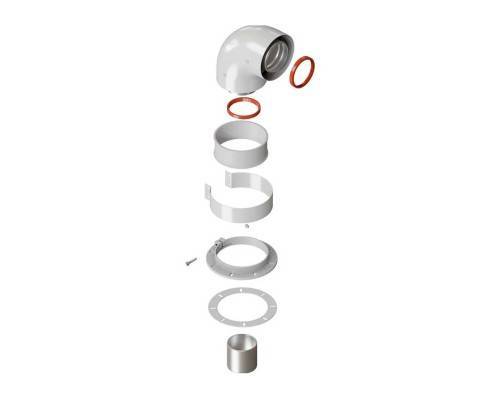 Колено стартовое универсальное Royal Thermo диам. 60/100L 90гр Колено стартовое универсальное Royal Thermo диам. 60/100L 90гр