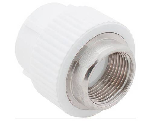 Муфта комбинированная бел. PP-R D 40х1 1/4" под ключ, ВР, РТП (36/6) Муфта комбинированная бел. PP-R D 40х1 1/4" под ключ, ВР, РТП (36/6)