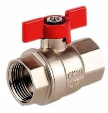 Кран ViEiR шаровый 3/4" ВВ, кр. бабочка, никель (95/12) VR201-02