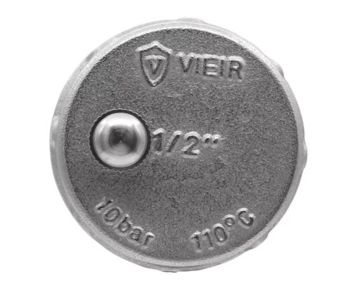 Воздухоотводчик VIEIR прямой 1/2" никель PF500 (100/1) Воздухоотводчик VIEIR прямой 1/2" никель PF500 (100/1)