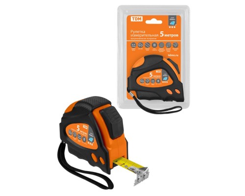 Рулетка TDM ELECTRIC Алмаз 5мх19мм Рулетка TDM ELECTRIC Алмаз 5мх19мм