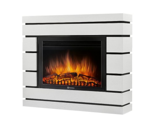 Каминокомплект: Очаг Electrolux EFP/P-2520LS N, портал Moderno 25 шпон белый дуб