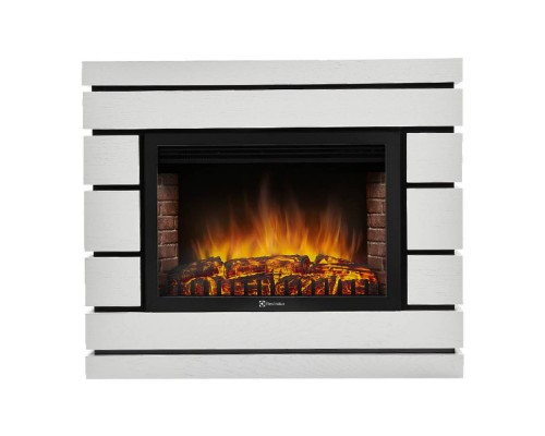 Каминокомплект: Очаг Electrolux EFP/P-2520LS N, портал Moderno 25 шпон белый дуб