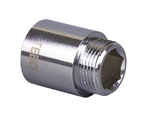 Удлинитель TEBO хромированный ВР/НР 1/2"x10 мм (75/600) Удлинитель TEBO хромированный ВР/НР 1/2"x10 мм (75/600)