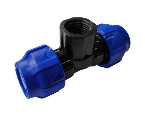 Тройник компрессионный переходной внутренняя резьба 50-1 1/2"-50 (Valfex) (12/2)