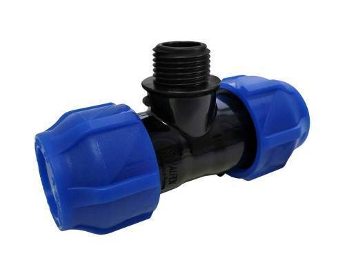 Тройник компрессионный переходной с наружной резьбой 32-3/4"-32 (Valfex) (40/10)