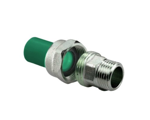 Муфта комбинированная разъемная ПП AntiFire D63-2"НР Green Муфта комбинированная разъемная ПП AntiFire D63-2"НР Green