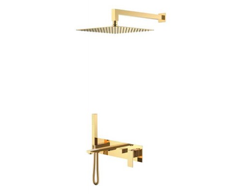 Boheme Qubic Смеситель для ванны встроенный 42x18,8x10h см, цвет: золото 474-G