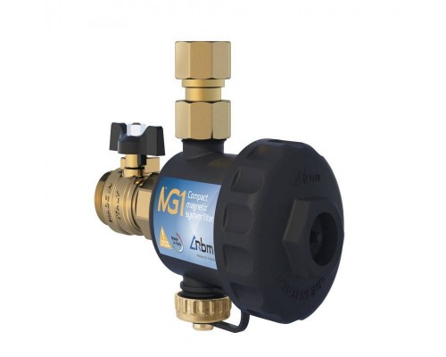 Фильтр-грязеуловитель RBM MG1 3/4" для котла пластик черный
