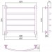 Стилье Версия-Н2 Полотенцесушитель водяной 60x60h, цвет черный 17622-6060