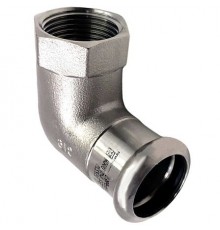 Угольник нерж AISI316L Дн22х3/4"х90гр Ру16 пресс/ВР Inoxpres RM 198304022