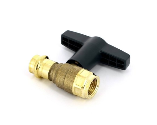 Кран шаровой BB EASYTOP VIEGA пресс-B 18 х 1/2" бронза SC-Contur высокая Т-ручка