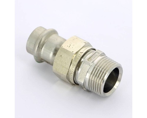 Муфта пресс нержавеющая сталь Sanpress Inox VIEGA с разъемным соединением плоская прокладка 15