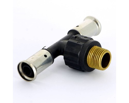 Тройник пресс-Н PVDF HENCO 16x1/2"x16