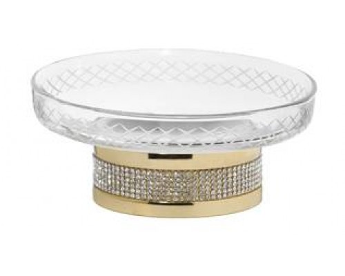 Boheme Royal Cristal Мыльница круглая настольная, цвет: золото 10930-G