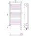 Сунержа Модус 3.0 Полотенцесушитель электрический 40x80h, прав., цвет: мат. золото 032-5701-8040