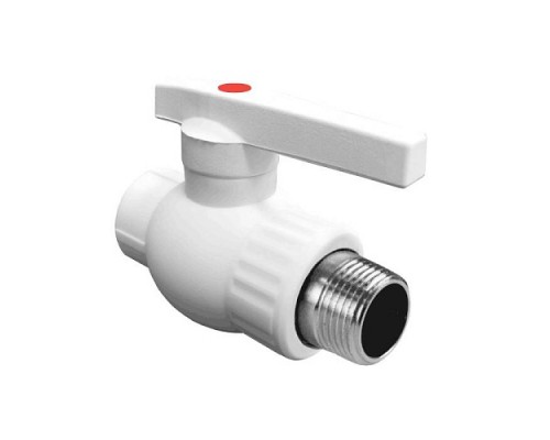 Кран шаровой PP-R бел Дн32х1" НР VALFEX 10144232 Кран шаровой PP-R бел Дн32х1" НР VALFEX 10144232