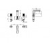 Boheme Venturo Смеситель для раковины на 3 отверстия, цвет: shine gun metal 150-SGM-TOUCH
