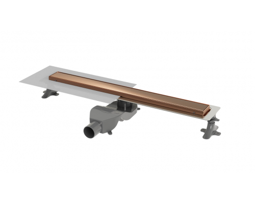 Boheme Premium Linear Трап линейный 60 см нерж. сталь, решетка с щелью для воды, цвет:copper brushed 982-60-CB