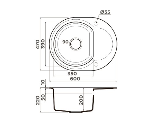 Omoikiri Sakaime 60E-CH Кухонная мойка Tetogranit 60x47 см, цвет: шампань 4993239 Omoikiri Sakaime 60E-CH Кухонная мойка Tetogranit 60x47 см, цвет: шампань 4993239