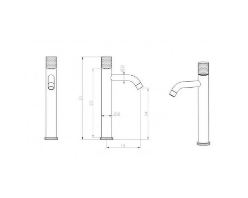 Boheme Stick Смеситель для раковины, цвет: black 122-BB.2