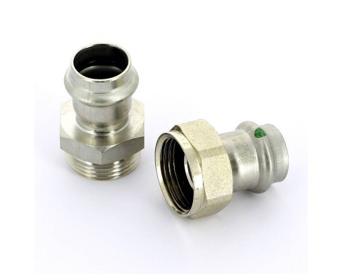 Соединительный элемент Sanpress Inox с SC-Contur VIEGA резьбовой Соединительный элемент Sanpress Inox с SC-Contur VIEGA резьбовой